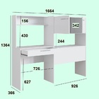 Estante C/ Estação De Trabalho P/ Cama Solteiro Carmel Branco