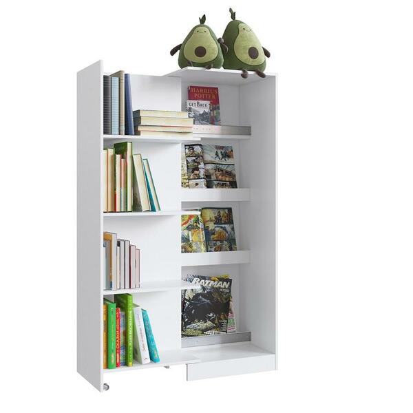 Estante C/ Gabinete Oculto Lock Branco - Art In Móveis