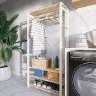 Estante Cabideiro Para Roupas Em Madeira Vazado