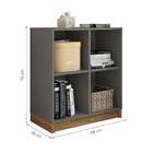 Estante Caemmun Baixa Com 4 Nichos Office