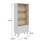 Estante California 176cm 2 Portas 4 Nichos Branco Fosco Tauar