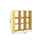 Estante Caracol Com 9 Nichos - Amarelo