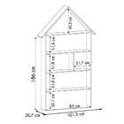 Estante Casinha Infantil Organizadora 4 Prateleiras Candy L03