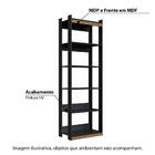 Estante Closet Amber Com 5 Nichos - Preto/natural