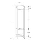 Estante Closet Arara 187x45cm 3 Prateleiras Active Yescasa Lâ