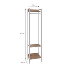 Estante Closet Arara 187x45cm 3 Prateleiras Active Yescasa Lâ