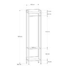 Estante Closet Arara 187x45cm 3 Prateleiras Active Yescasa Pr