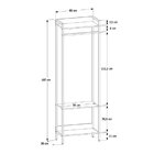 Estante Closet Arara 187x60cm 3 Prateleiras Active Yescasa Br