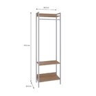 Estante Closet Arara 187x60cm 3 Prateleiras Active Yescasa Lâ