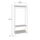 Estante Closet Arara 187x80cm 3 Prateleiras Active Yescasa Sn