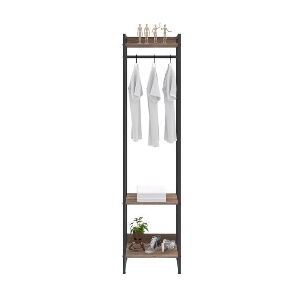 Estante Closet Arara 45x30x187cm C/03 Prateleiras Amadeirado