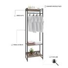 Estante Closet Arara 60x30x187cm C/03 Prateleiras Amadeirados