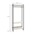 Estante Closet Arara 80x30x187cm C/03 Prateleiras Branco Ches