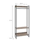 Estante Closet Arara 80x30x187cm C/03 Prateleiras Branco Ches