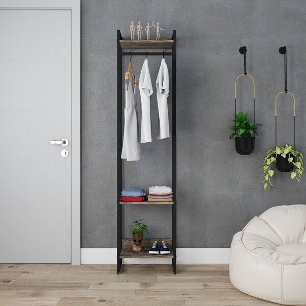 Estante Closet Arara Industrial 3 Prateleiras 187x45cm Dynami
