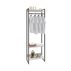 Estante Closet Arara Industrial 3 Prateleiras 187x60cm Dynami