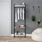 Estante Closet Arara Industrial 3 Prateleiras 187x60cm Dynami