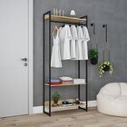 Estante Closet Arara Industrial 3 Prateleiras 187x80cm Dynami