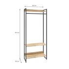 Estante Closet Arara Industrial 3 Prateleiras 187x80cm Dynami