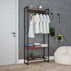 Estante Closet Arara Industrial 3 Prateleiras 187x80cm Dynami