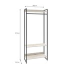 Estante Closet Arara Industrial 3 Prateleiras 187x80cm Dynami