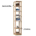 Estante Closet Com 5 Prateleiras Carvalho Mel Marrom Claro