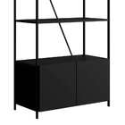 Estante Closet Industrial Com 2 Portas E 1 Prateleira - Preto