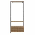 Estante Closet Industrial Com 8 Gavetas  - Carvalho/preto