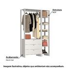 Estante Closet Yes 120cm 1 Cabideiro E 6 Nichos - Branco