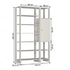 Estante Closet Yes 120cm Com 1 Porta E 9 Nichos - Montana