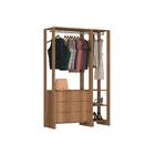 Estante Closet Yes 120cm Com 2 Cabideiros E 3 Gavetas
