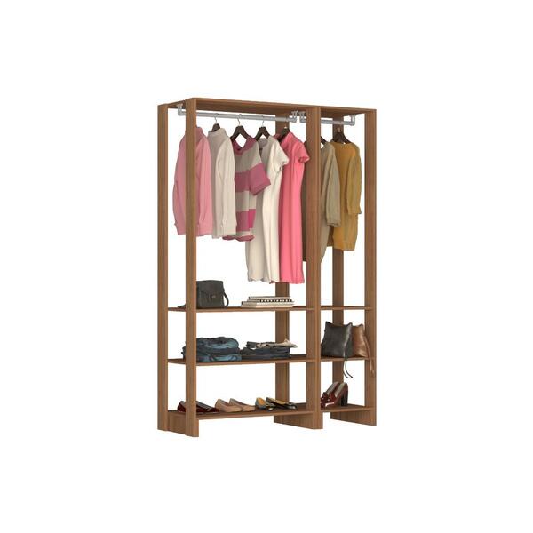 Estante Closet Yes 120cm Com 2 Cabideiros - Montana
