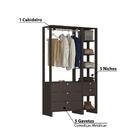 Estante Closet Yes 120cm Com 5 Gavetas E 5 Nichos - Grafite