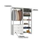 Estante Closet Yes 160cm Com 3 Gavetas E 6 Nichos  - Branco