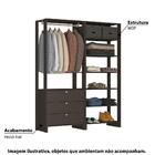 Estante Closet Yes 160cm Com 3 Gavetas E 6 Nichos  - Grafite