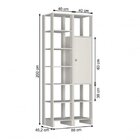 Estante Closet Yes 80cm Com 1 Porta E 9 Nichos - Montana