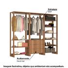 Estante Closet Yes Com 2 Cabideiros E 3 Gavetas - Montana