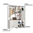 Estante Closet Yes Com 3 Gavetas E 9 Nichos - Branco