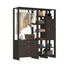 Estante Closet Yes Com 3 Gavetas E 9 Nichos - Grafite