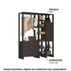 Estante Closet Yes Com 3 Gavetas E 9 Nichos - Grafite