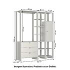 Estante Closet Yes Com 3 Gavetas E 9 Nichos - Grafite