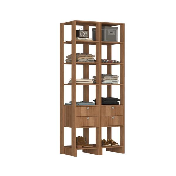 Estante Closet Yes Com 4 Gavetas E 10 Nichos - Montana