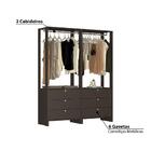 Estante Closet Yes Com 6 Gavetas E 2 Cabideiros - Grafite