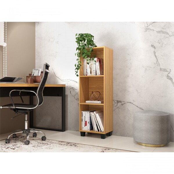 Estante Colmeia 39,5x122cm 3 Nichos Pradel Móveis Freijó