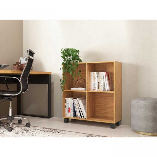 Estante Colmeia 77x84cm 4 Nichos Pradel Móveis Freijó