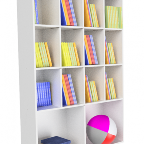 Estante Colmeia Armário Organizador De Escola Bola E Livros N