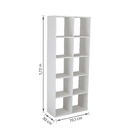 Estante com 10 Nichos 172,5x70,1x30cm Branca Spaceo KUB