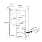 Estante Com 1 Porta E 2 Gavetas Toledo Olmo Branco