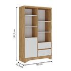 Estante Com 1 Porta E 2 Gavetas Toledo Olmo Branco