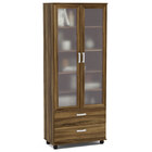 Estante Com 2 Portas De Vidro Livramento-politorno - New Avelã